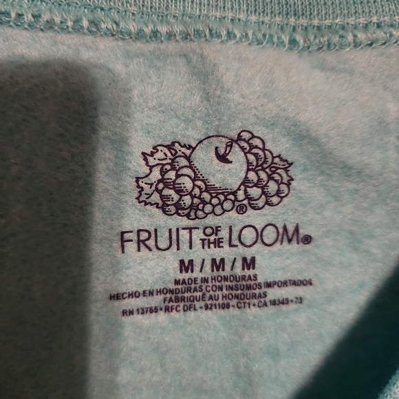 Fruit of the Loom Crew Scuba Blue Sweatshirt Womens Size M NWT - Picture 3 of 9